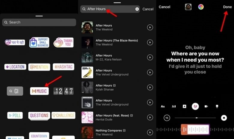 how-to-put-song-lyrics-on-your-instagram-stories-reshareit